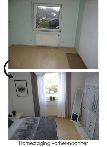 Homestaging: vorher - nachher, Beispiel 2